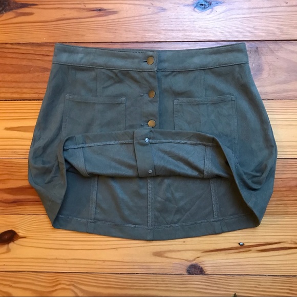 Altar’d State Army Green Suede Mini Skirt, EUC, L - Picture 8 of 9